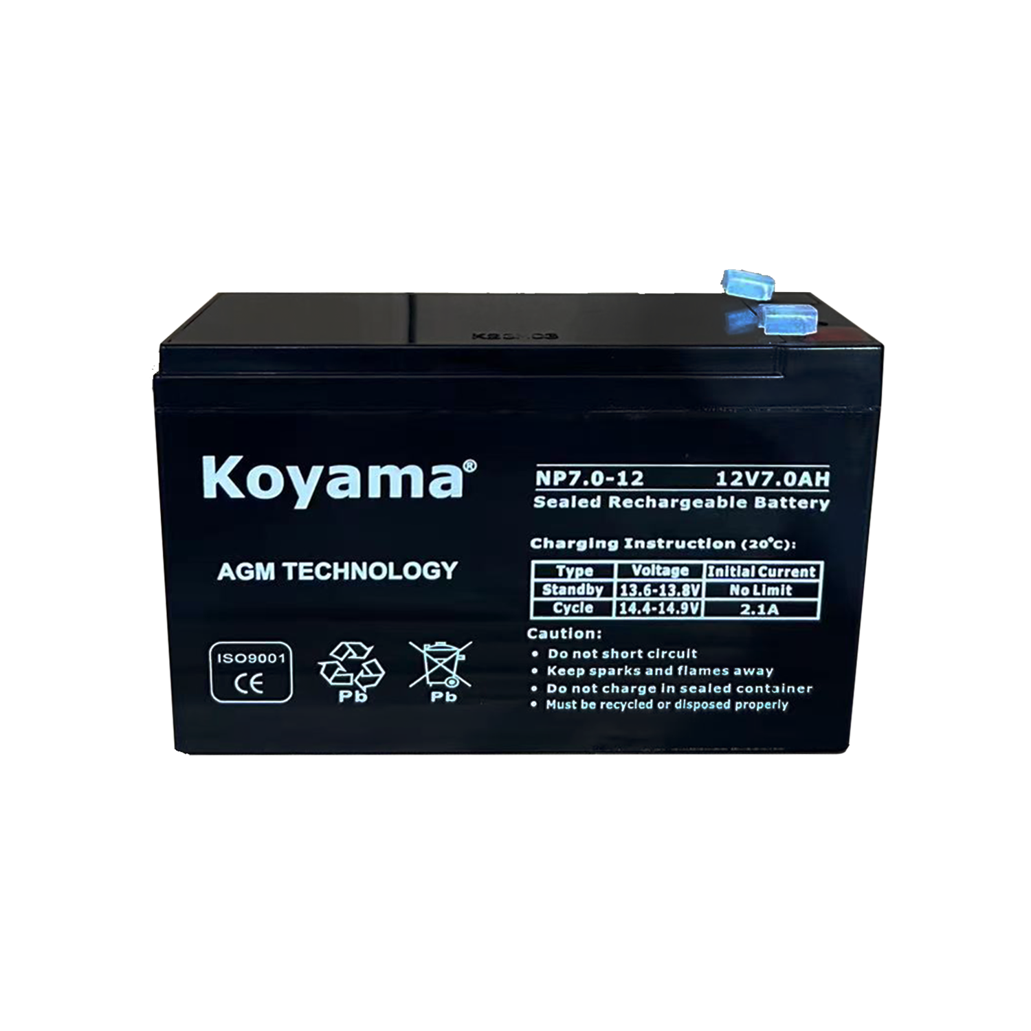 Sealed AGM Rechargeable Lead Acid Battery MF 12V 7AH Energy Storage VRLA Battery for Power Tool Portable Light Toy Car