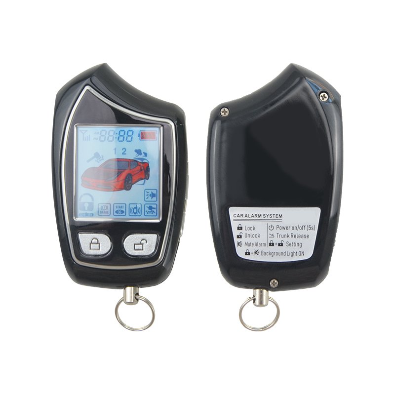 EASYGUARD EC208 LCD Pager Display 2 Way Car Alarm System with Vibration Warning Rechargeable Lcd Remote