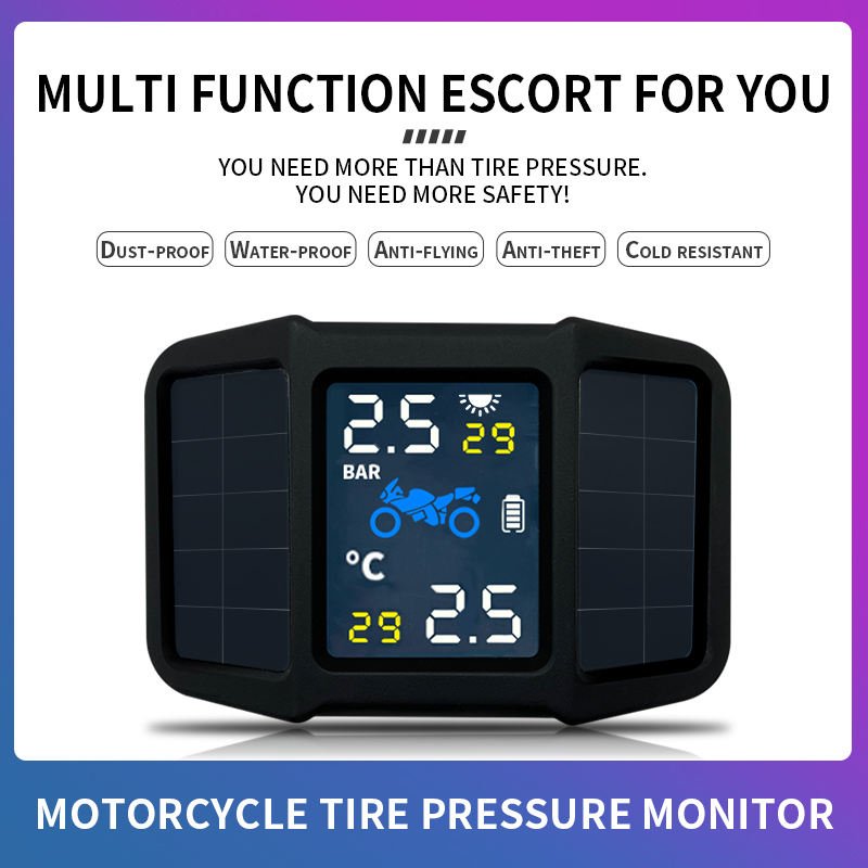 High Quality Motorcycle Tyre Pressure Monitoring System Motorbike Digital External Internal Motor Sensors TPMS
