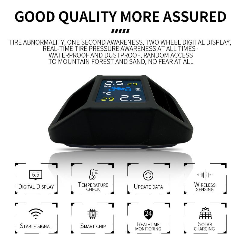 High Quality Motorcycle Tyre Pressure Monitoring System Motorbike Digital External Internal Motor Sensors TPMS