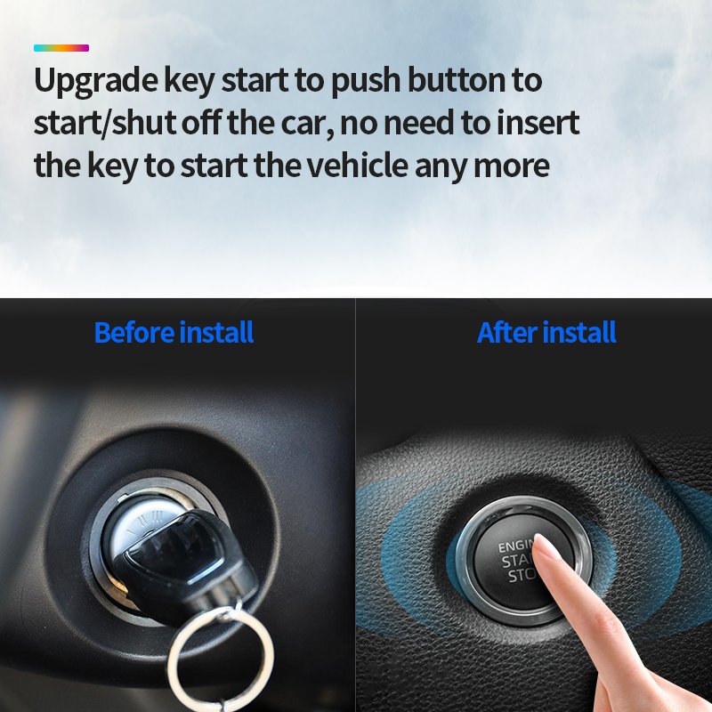 EASYGUARD Semi-plug Play Car Alarm Fit for CHR/IZOA/Yaris/ highlander Hybrid Remote Engine Start