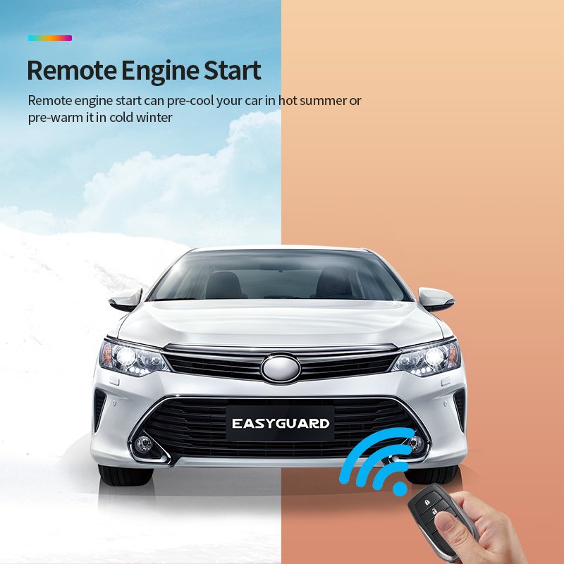 EASYGUARD Semi-plug Play Car Alarm Fit for CHR/IZOA/Yaris/ highlander Hybrid Remote Engine Start