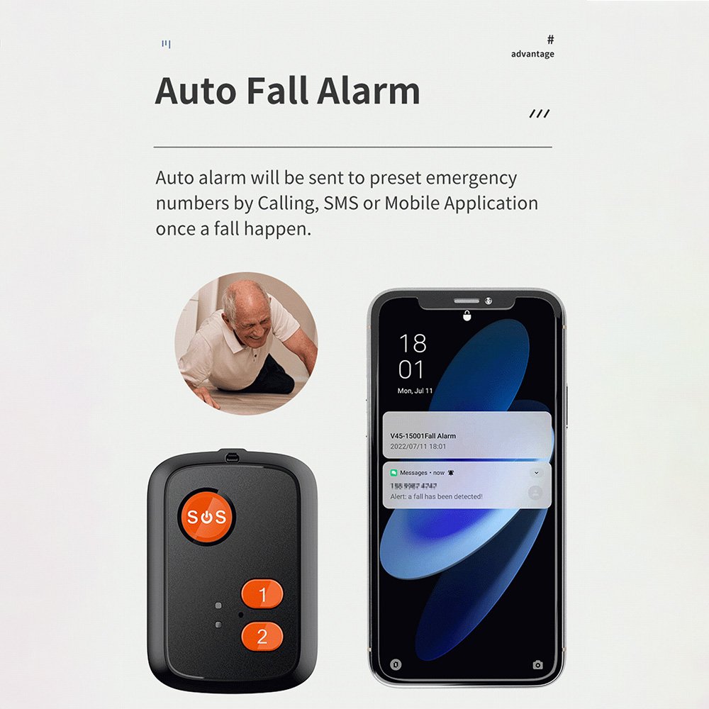 Easy Taking Personal Mini Panic Button GPS Tracker 4G SOS Alarm Elderly Calling Device