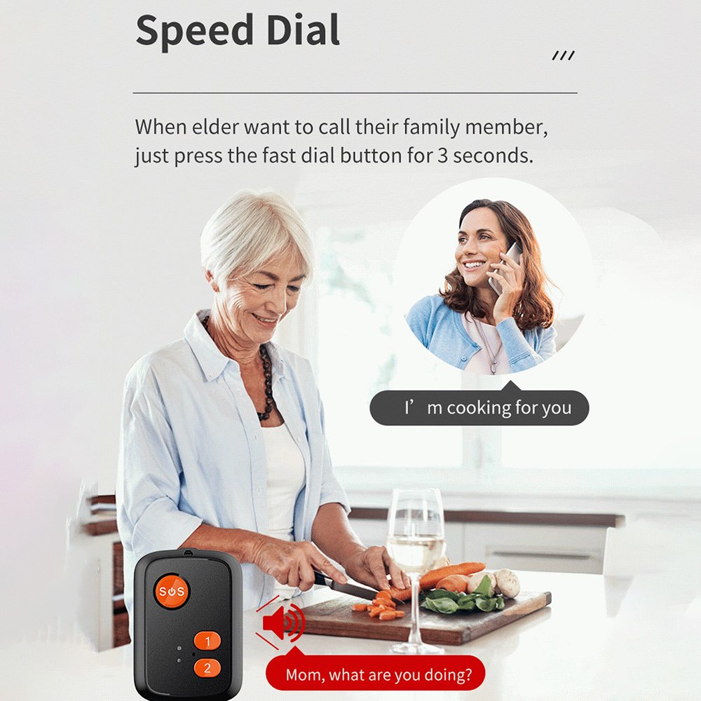 Easy Taking Personal Mini Panic Button GPS Tracker 4G SOS Alarm Elderly Calling Device