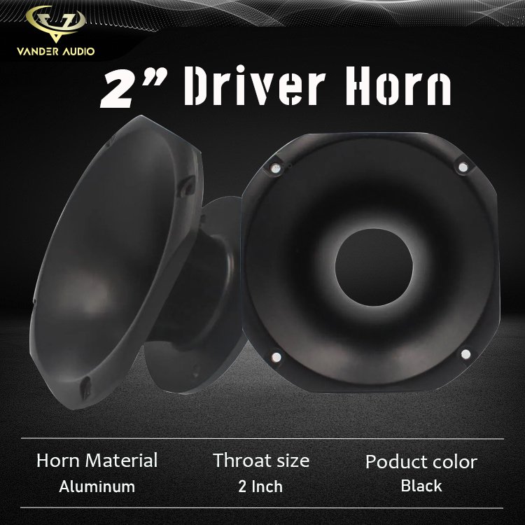 Vander Audio Wholesale 2 Inch Throat Size Square Tweeter Horn Aluminum Didffuser Horn