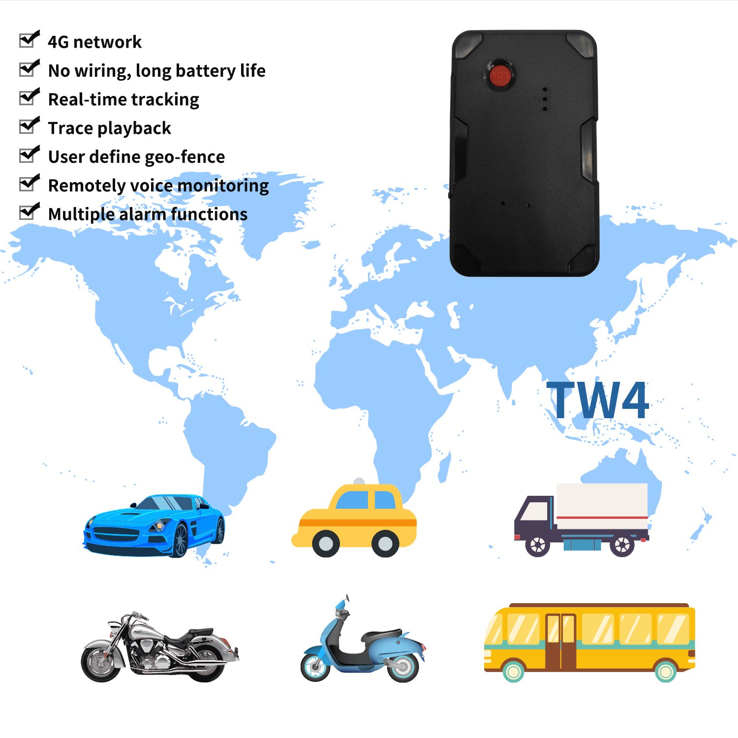 Good Price Multiple Vibration Alarm Anti-loss Wireless Gps tracker 4g Locator for Car Vehicle Pet Kids Portable