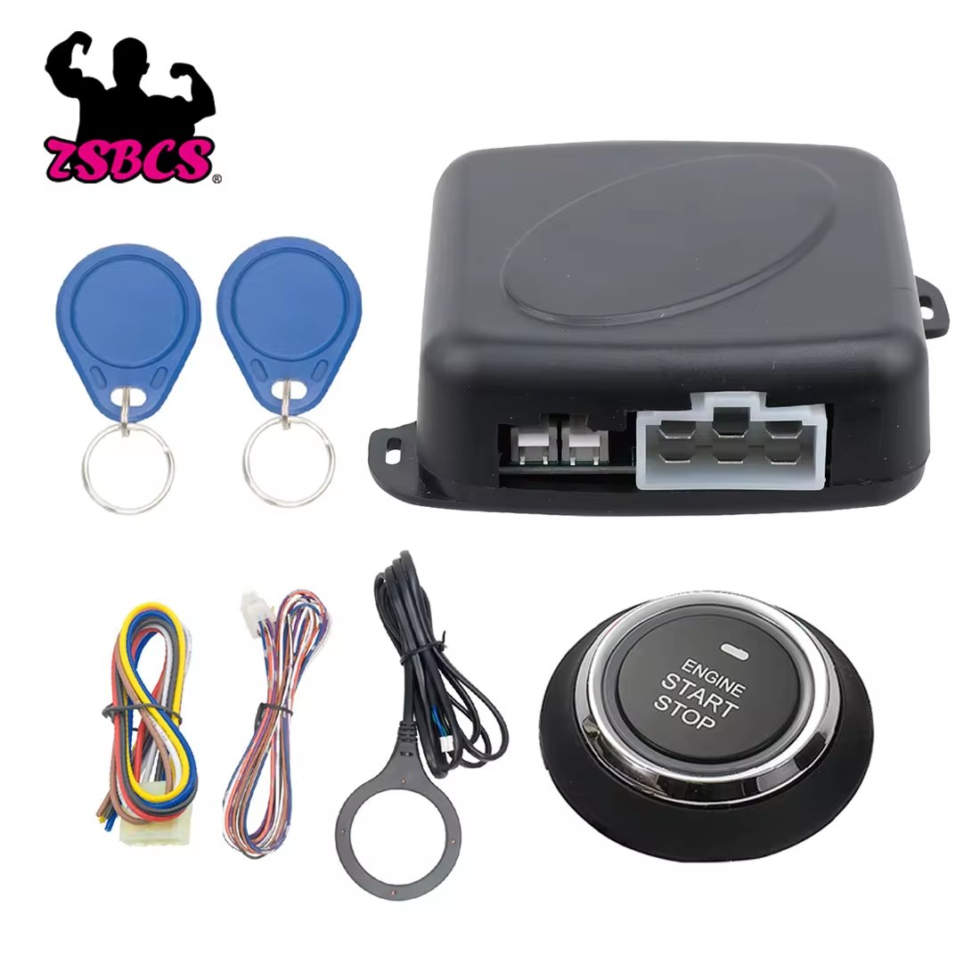 Ck1 Universal ID Card Immobilizer Keyless Entry System Push Button Engine Start Stop System Remote Starter Kit E13