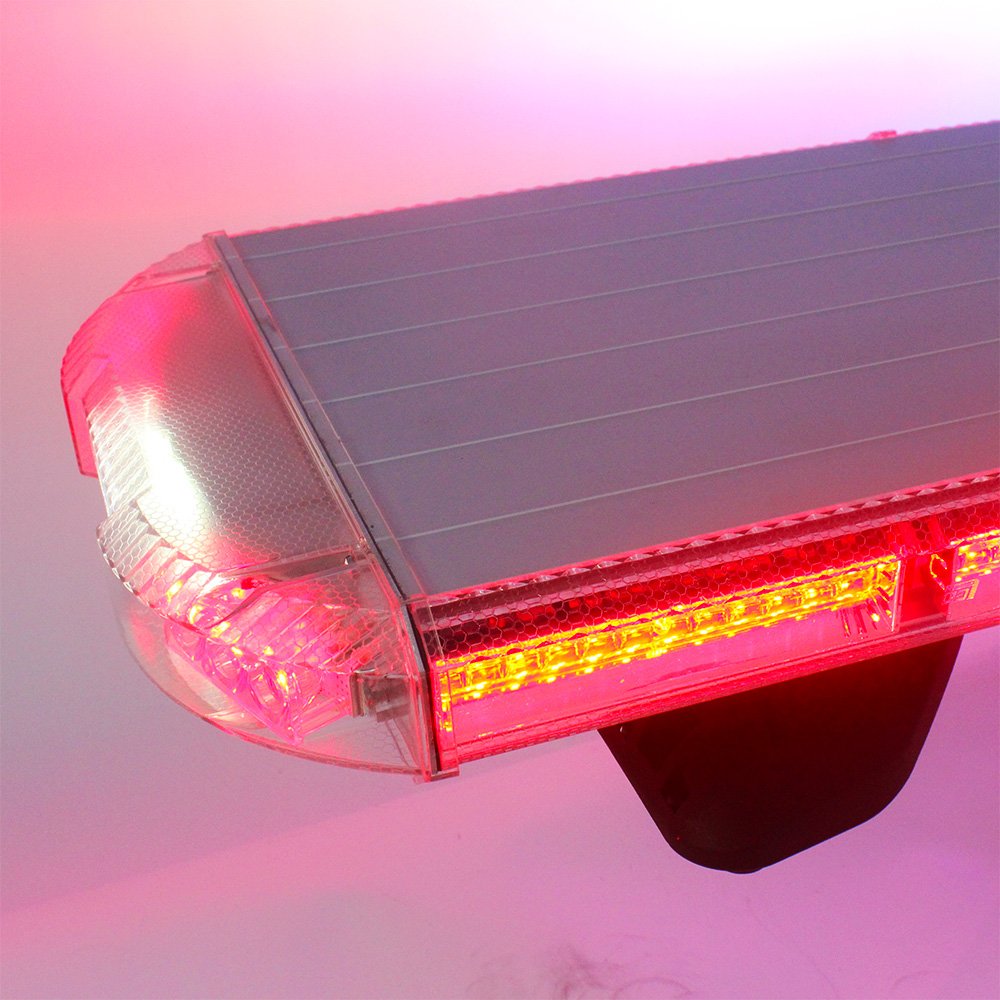 Ambulance Strobe Light Bar with Red & Blue LED 12V Silver or Black Finish New Condition