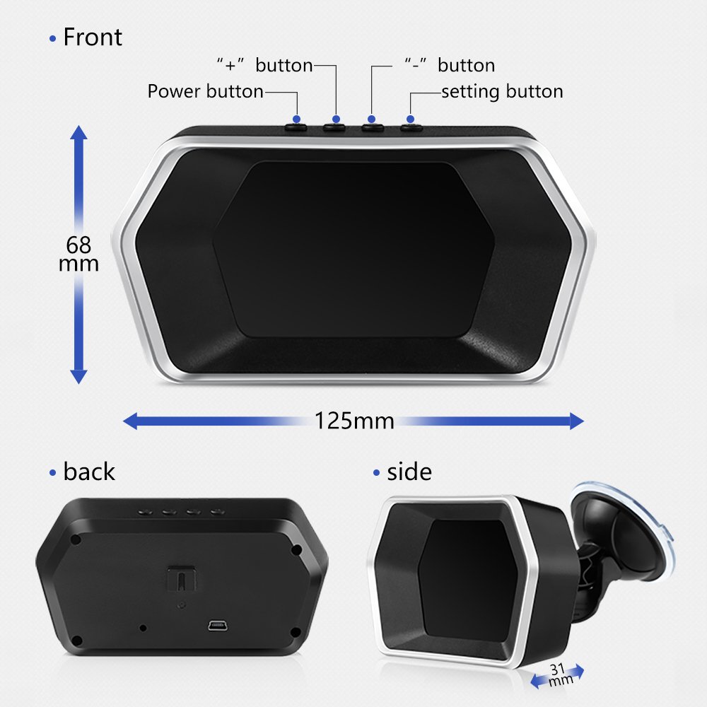 2025 New Updated Multi-language T17 Head up Displays Obd2 Smart Gauge Speedometer Gps Car Hud