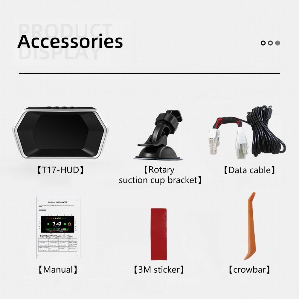 2025 New Updated Multi-language T17 Head up Displays Obd2 Smart Gauge Speedometer Gps Car Hud