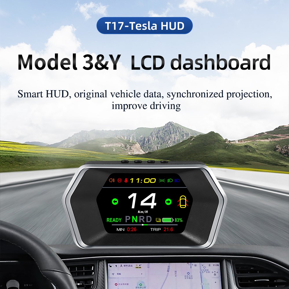 2025 New Updated Multi-language T17 Head up Displays Obd2 Smart Gauge Speedometer Gps Car Hud