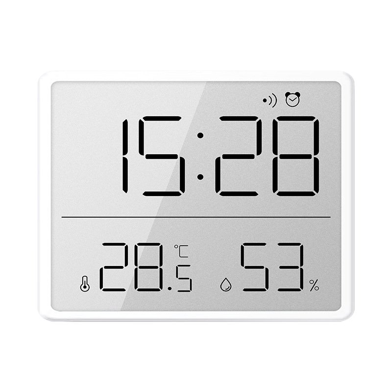 Simple Digital Clock Slim Electronic Clock Wall-mountable LCD Alarm Clock Electronic Temperature Display