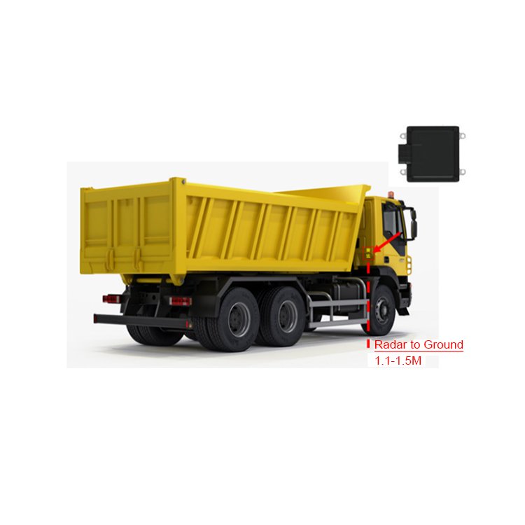 Tank Truck Turning Alarm Bell Human Voice Flashing Light Module 24 Volt 77GHz Mmwave Human Proximity Warning System for Truck