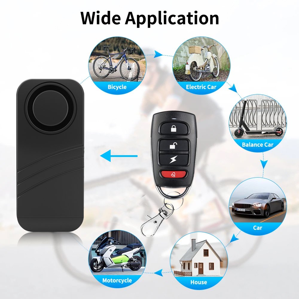 Wireless Motorcycle Alarm Remote Control Waterproof Bike Alarm Moto Anti-theft Bike Alarm for Motorcycle Keep Bike Safe Secure