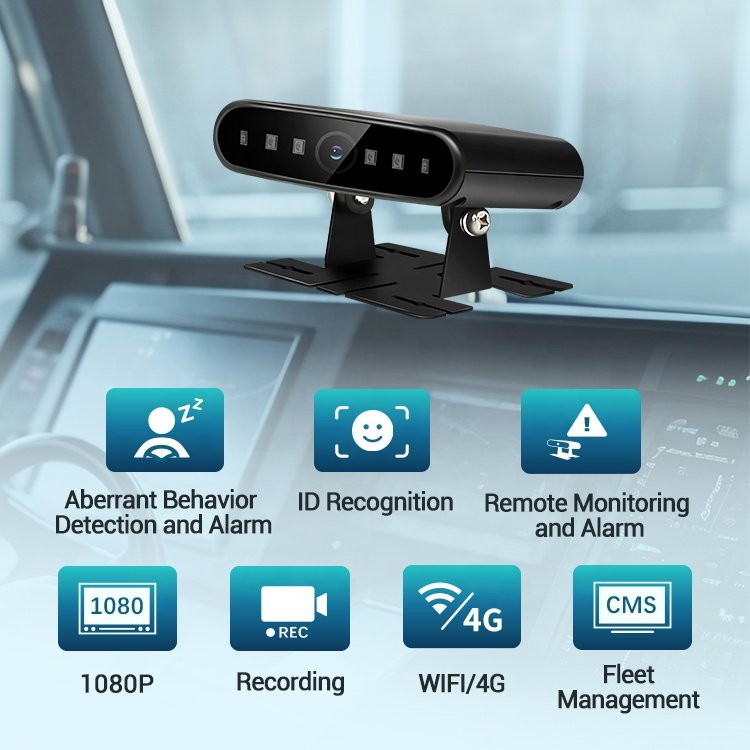 STONKAM Bus Truck Driver Fatigue Drowsiness Detection Anti Sleep Drowsy Alarm Alert Driver Identification & Remote Surveillance