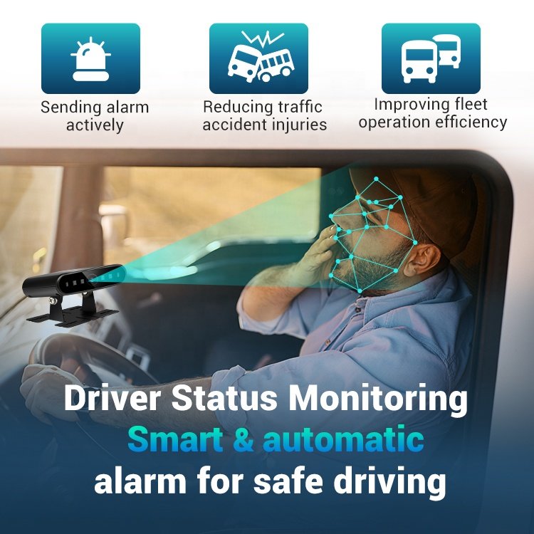 STONKAM Bus Truck Driver Fatigue Drowsiness Detection Anti Sleep Drowsy Alarm Alert Driver Identification & Remote Surveillance
