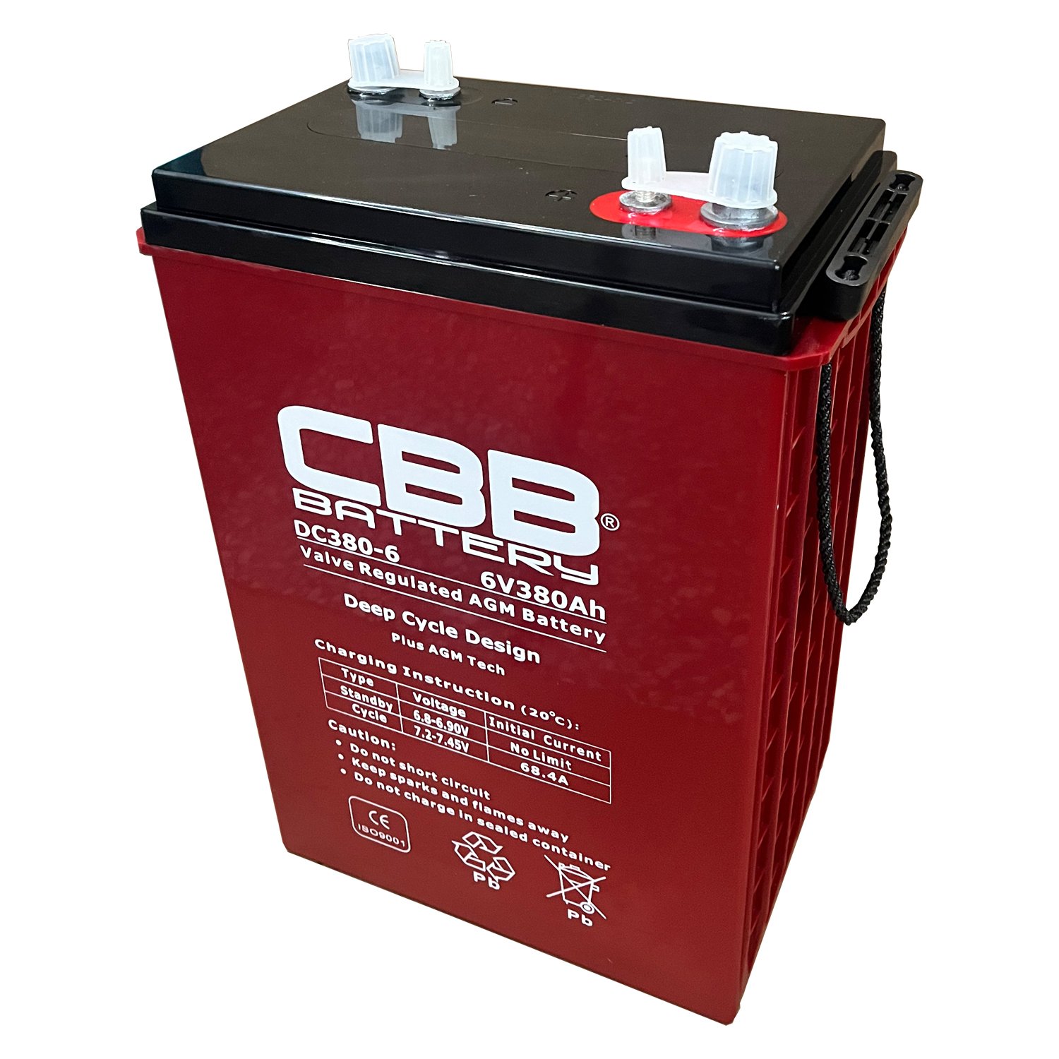 High Rate Deep Cycle AGM Battery 380ah 6V Cleaning Machine Battery Golf Carts Battery Replace L16E-AC 370ah, 6V