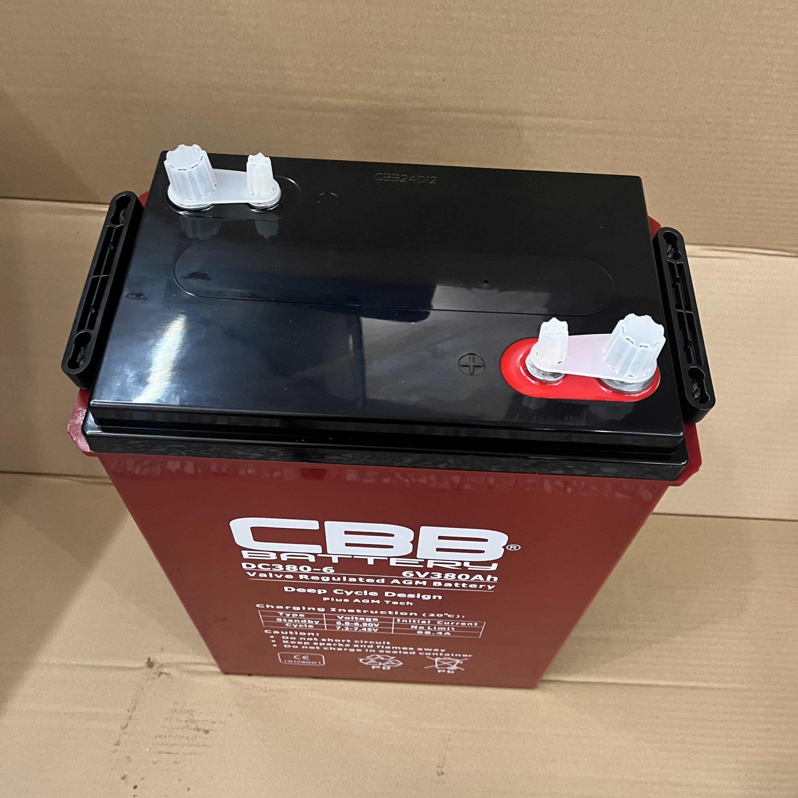 High Rate Deep Cycle AGM Battery 380ah 6V Cleaning Machine Battery Golf Carts Battery Replace L16E-AC 370ah, 6V