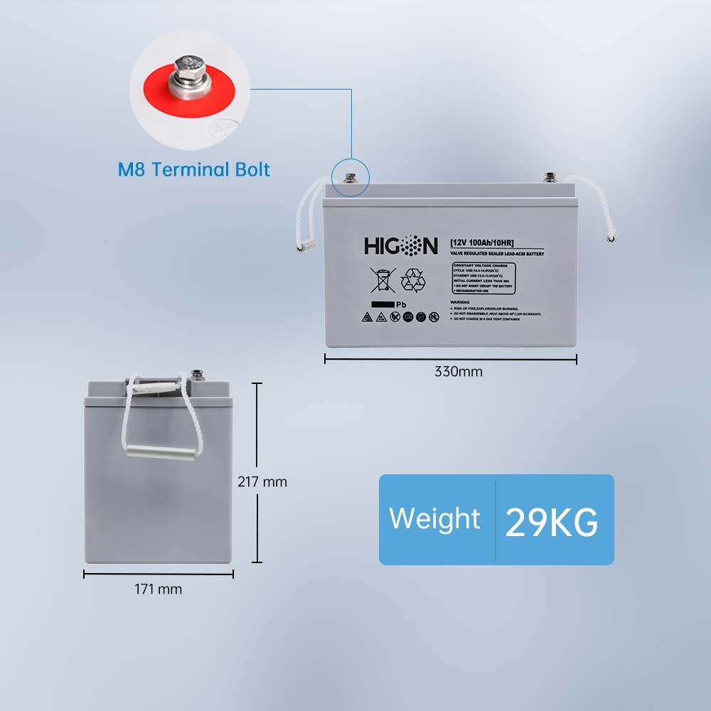 High Quality Gel Solar Battery 12V Sealed Lead Acid 100Ah Fiamm Battery