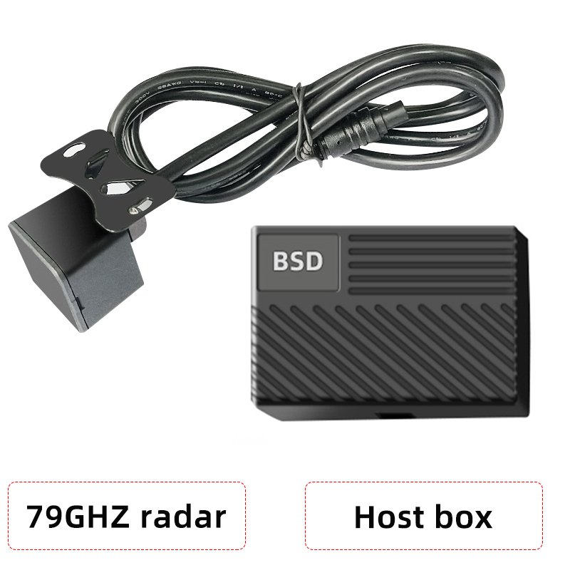 Car Universal Bsd Blind Spot Detection System 79GHz No Drilling Bsm Bicolor Lamp Early Warning Lane Change Assistance System Bsa
