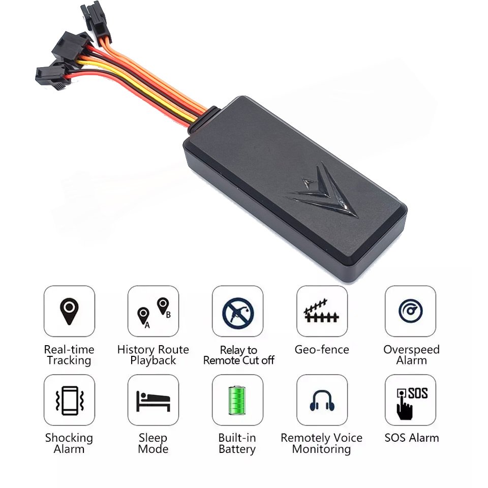 ACC Detection Cut Off Fuel Motorcycle GPS Locator 4G Vehicle Tracking Device Engine Start Alarm Movement Car Tracker