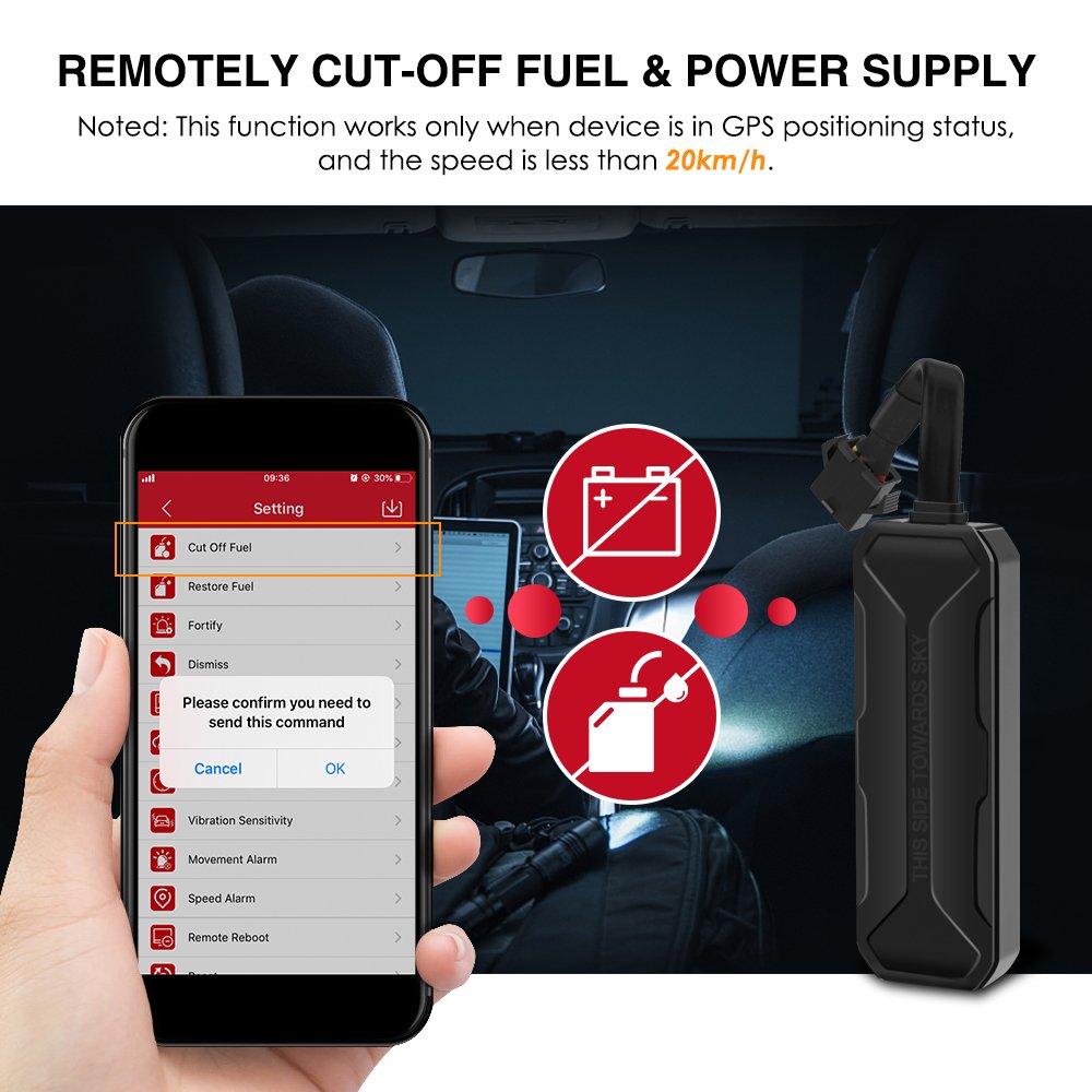 MiCODUS Location Device Cut Off Fule Remote Start Stop Engine Car GPS Tracker GPS Tracking Server Platform GPS Free APP