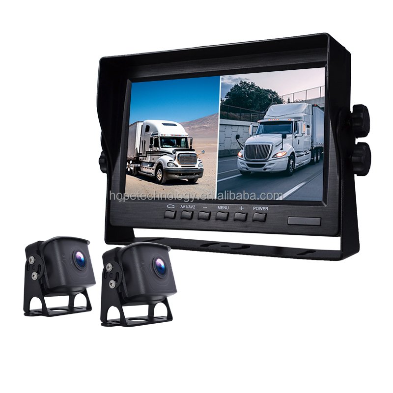7 Inch BSD Alarm Beeper Detection 2 Channel DVR Car Black Box