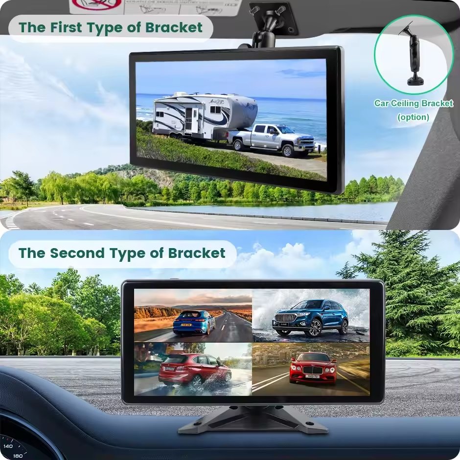10.1in 10.36in 6ch 12-36v ADAS 4K Auto Human Tracking Blind Spot Detection System DVR AHDSplit Monitor 360 View BSD Alarm Trucks