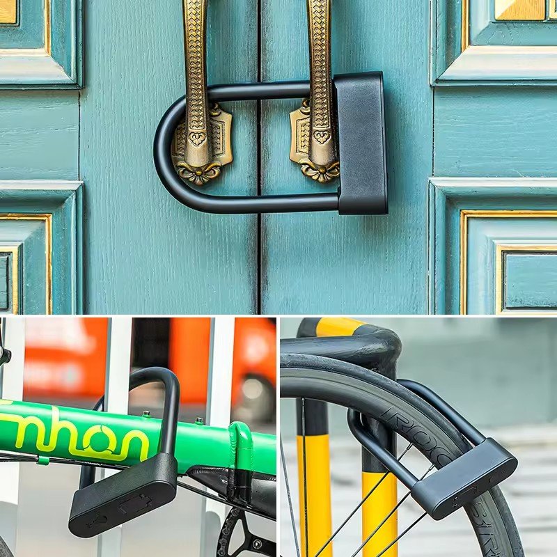 Security Portable Smart Locks Padlock Anti-theft Fingerprint Bike U Lock TTlock Bicycle Alarm Bicycle Lock