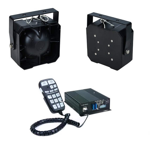 100W Emergency Portable Electronic Amplifier Siren Loudspeaker for Car Alarm Ambulance Siren Speaker