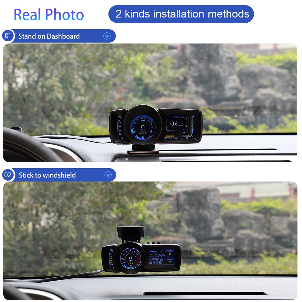 2023 Vjoycar Multiple Interface OBD GPS Heads up Display Speedometer Smart Gauge OBD2 Car Gps Speed Display OBD2 HUD