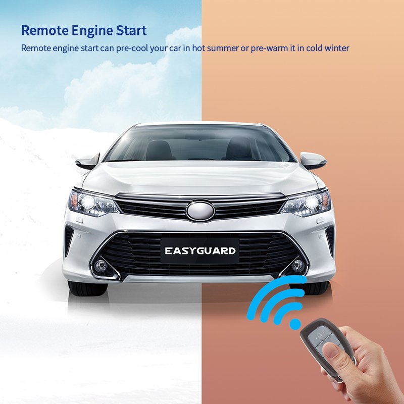 Smart Pke Keyless Entry System Push Button Switch Remote Car Starter Car Alarm