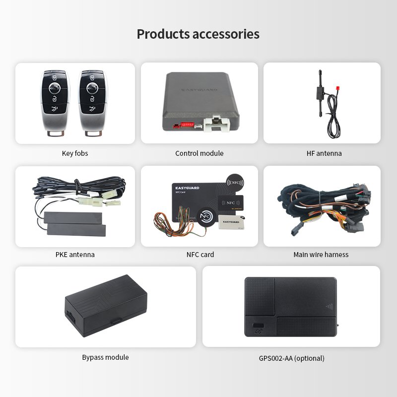 EASYGUARD CAN BUS PKE Remote Starter Fit for 17-20 E Class(gas Engine) W213/ 18-22 CLS GAS X167 Proximity Lock Unlock