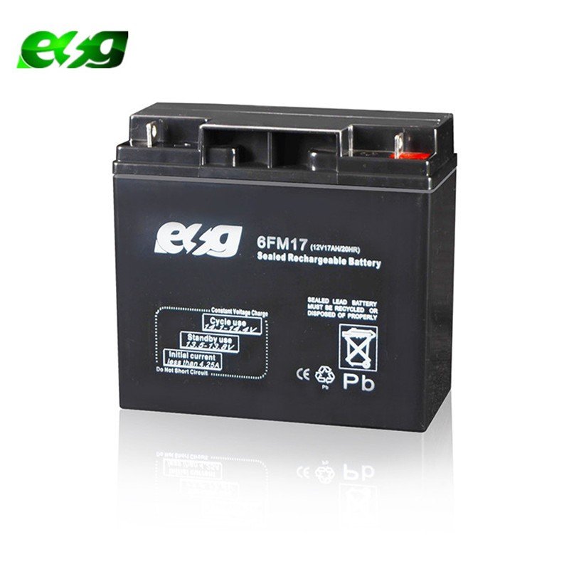 ESG New Design Dry Charged 12V 17Ah Sealed Hoppecke Rechargeable Lead Acid Battery UPS AGM New Design Battery UPS 200ah 120ah