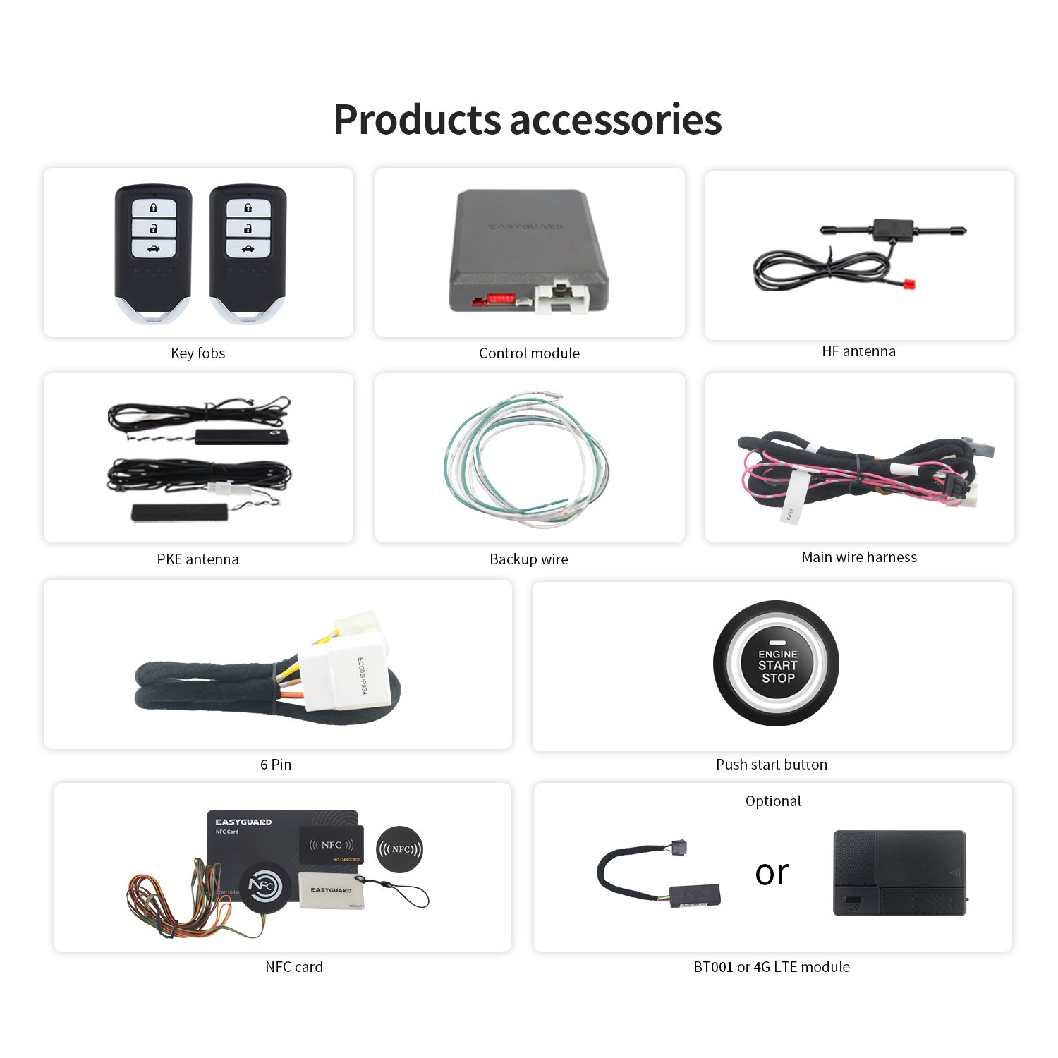 EASYGUARD PKE Remote Starter Fit for CRV/ Odyssey/ SPIRIOR / ELYSION/ City Passive Keyless Entry