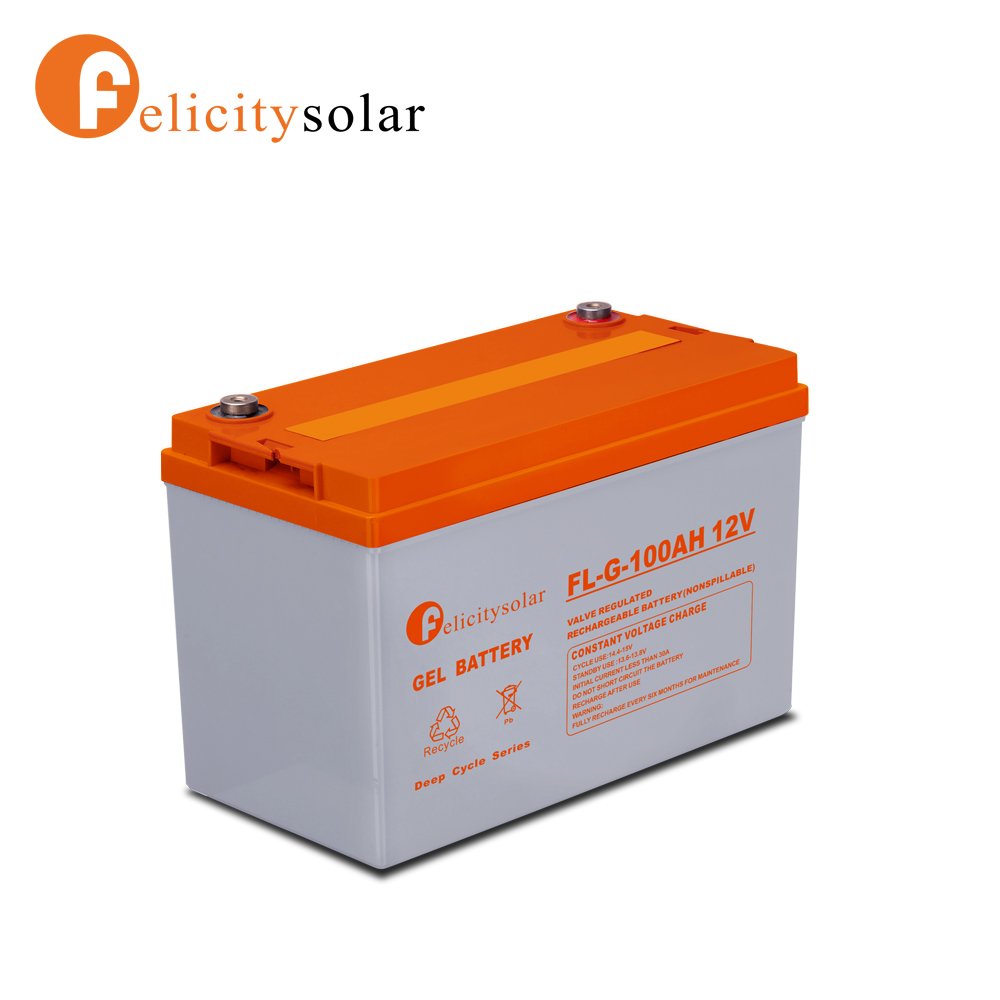 Felicity Solar AGM Battery Deep Discharge Low Energy Consumption 100ah 12v Gel Battery Silica Lead-acid Batteries