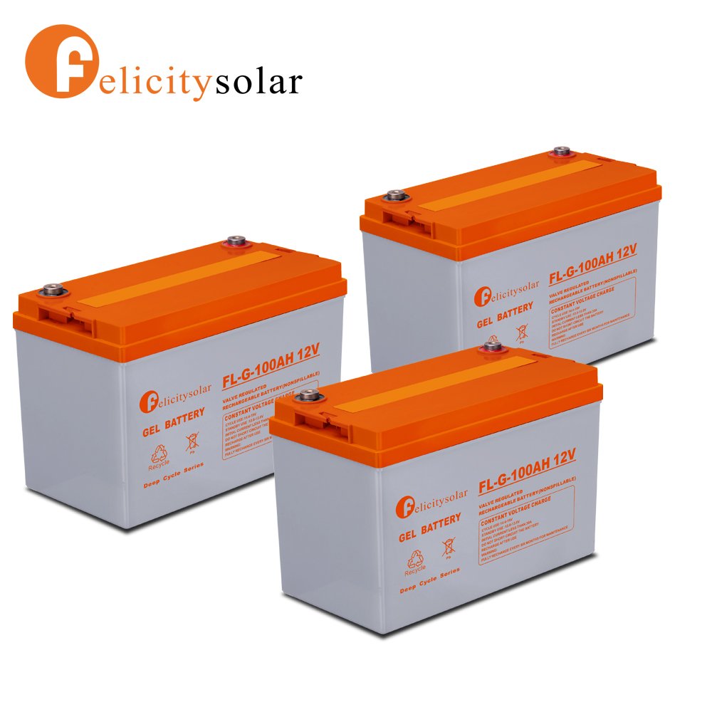 Felicity Solar AGM Battery Deep Discharge Low Energy Consumption 100ah 12v Gel Battery Silica Lead-acid Batteries