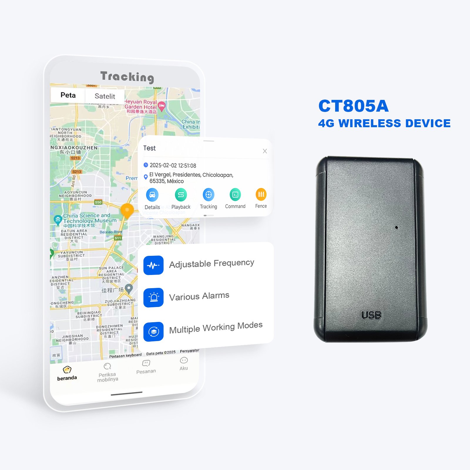 CE/FCC Certified 4g Wireless GPS Tracker Sound Recording IP 67 Water Proof Sound Recording Long Battery Lifespan