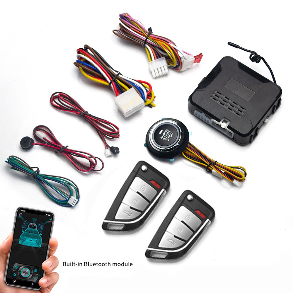 Cross-border 2024 New Car Refit One-click Start Mobile Phone Bluetooth Remote Control Car Keyless Entry Anti-theft Device