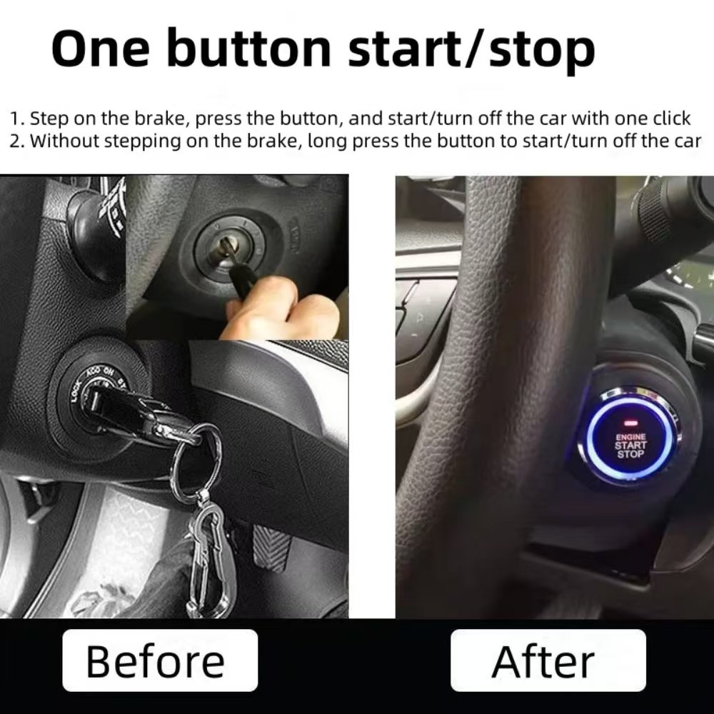 Cross-border 2024 New Car Refit One-click Start Mobile Phone Bluetooth Remote Control Car Keyless Entry Anti-theft Device
