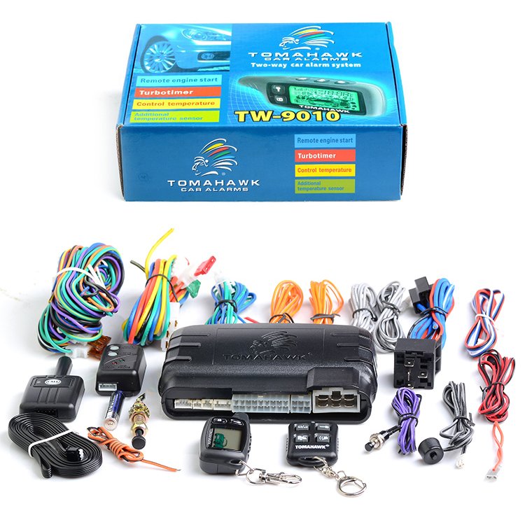 Car Alarm Start LCD Remote Control Key Two Way Car Alarm System Tomahawk TW9010