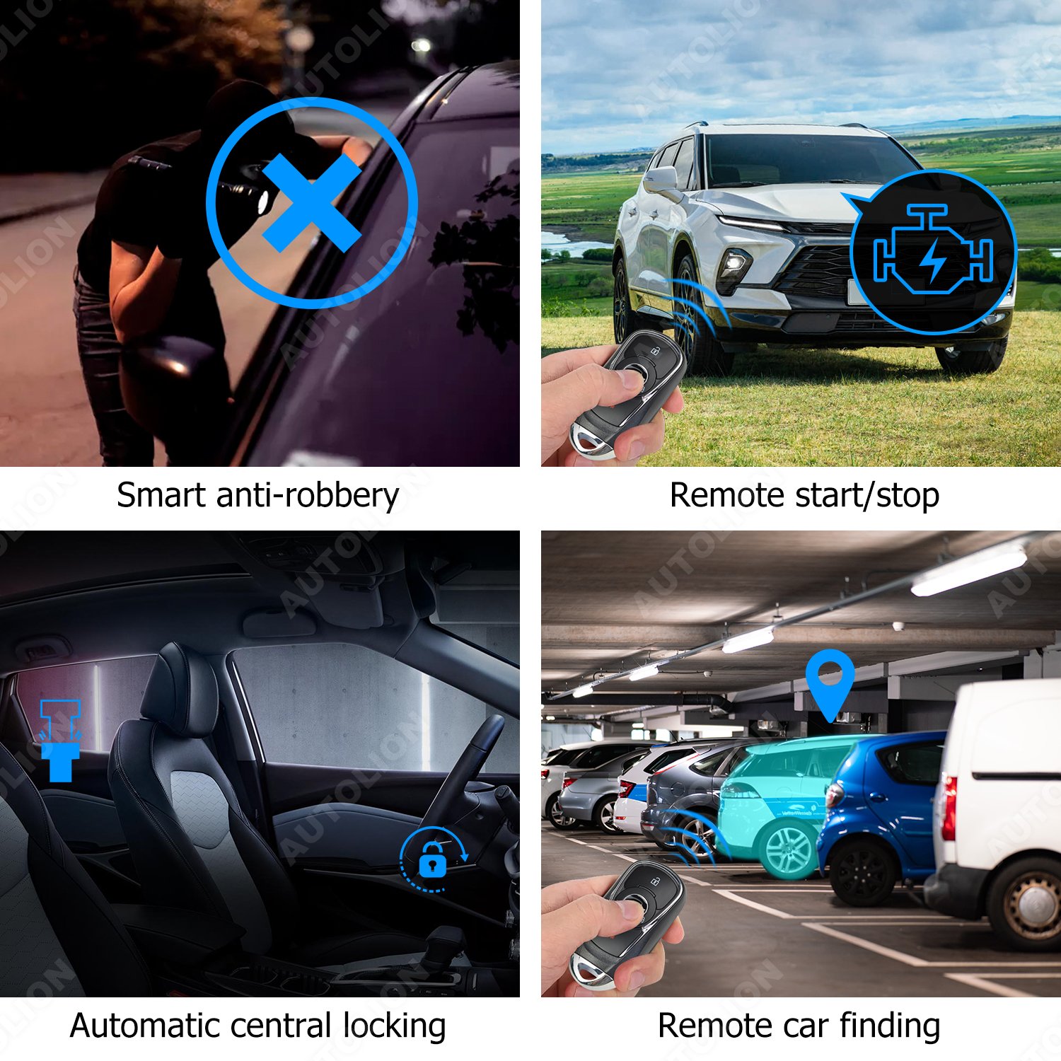 Universal DC12V Remote Engine Start Stop Auto Passive Keyless Entry PKE Remote Control Car Alarm System