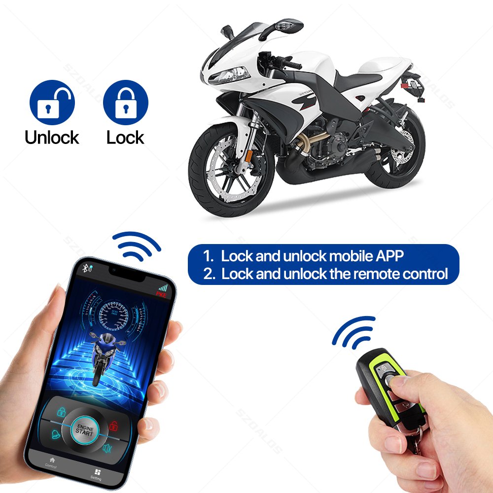 Smart Remote Control Motorcycle Alarm System BT Motorcycle Alarm System