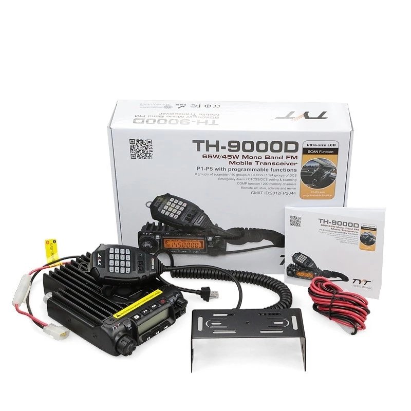 High Quality 60W Walkie Talkie UHF400-490Mhz/VHF136-174/66-88/220-260 MHz 200 Channels Car Mobile Radio Transmitter Tyt TH-9000D
