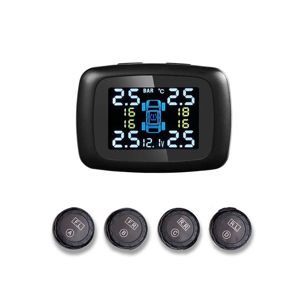 Smart Car Tire Pressure Monitoring TPMS Cigarette Lighter Digital LCD Display Auto Security Alarm Systems Tyre Pressure