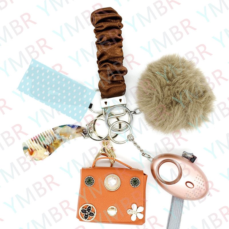 Wholesale Female Emergency Self Defense Safety Alarm Keychain Set Outdoor Survival Mini Personal Alarm Kit for