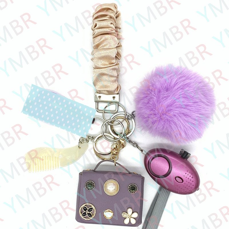 Wholesale Female Emergency Self Defense Safety Alarm Keychain Set Outdoor Survival Mini Personal Alarm Kit for