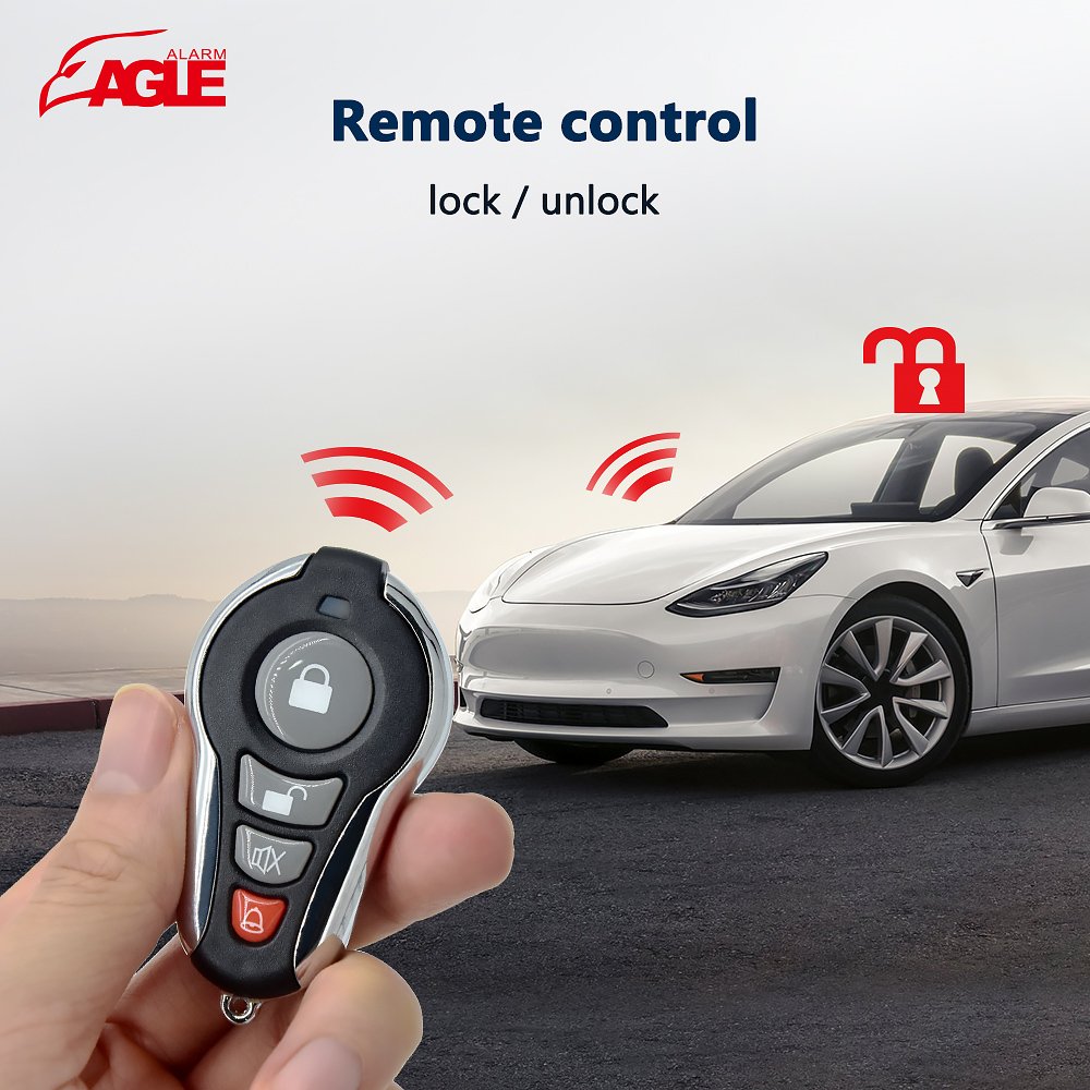 12V Universal Anti-Hijacking Central Locking System One Way Smart Keyless Entry Car Alarm System