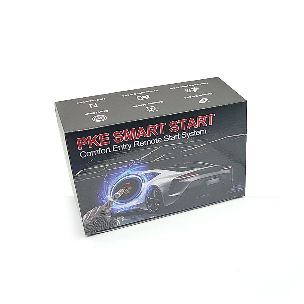 CARQSENG PKE Keyless Entry System Car Alarms Kit Car Alarm System Security