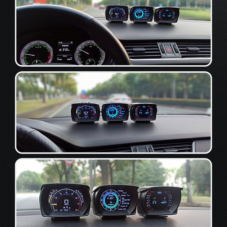 Car Accessories Digital Hud Display OBD2 3.5 Inch Car Head up Display Multi-function Overspeed Alarm HUD GPS Speedometer